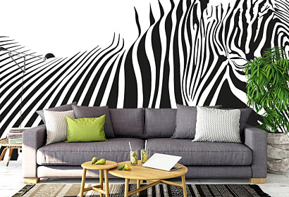 Černobílá tapeta Zebra 1773